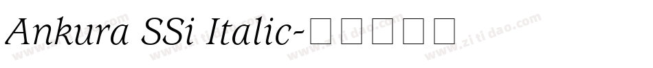 Ankura SSi Italic字体转换